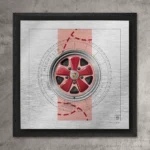 Porsche 911 art work – Racing Fuchs Set– limited edition collectible on aluminium