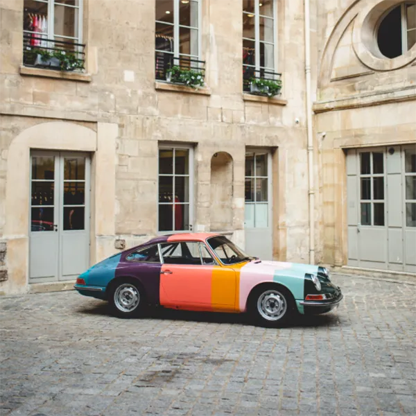 Paul Smith Porsche 911 Stripey photographed by Mathieu Bonnevie