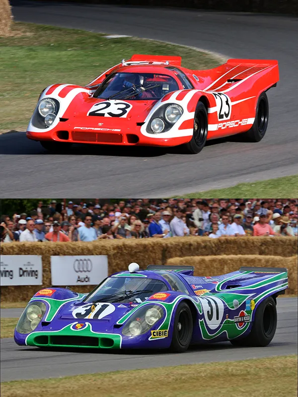 Porsche 917 Hippie livery and Porsche Salzburg livery
